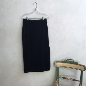 Black Velvet Vintage Skirt